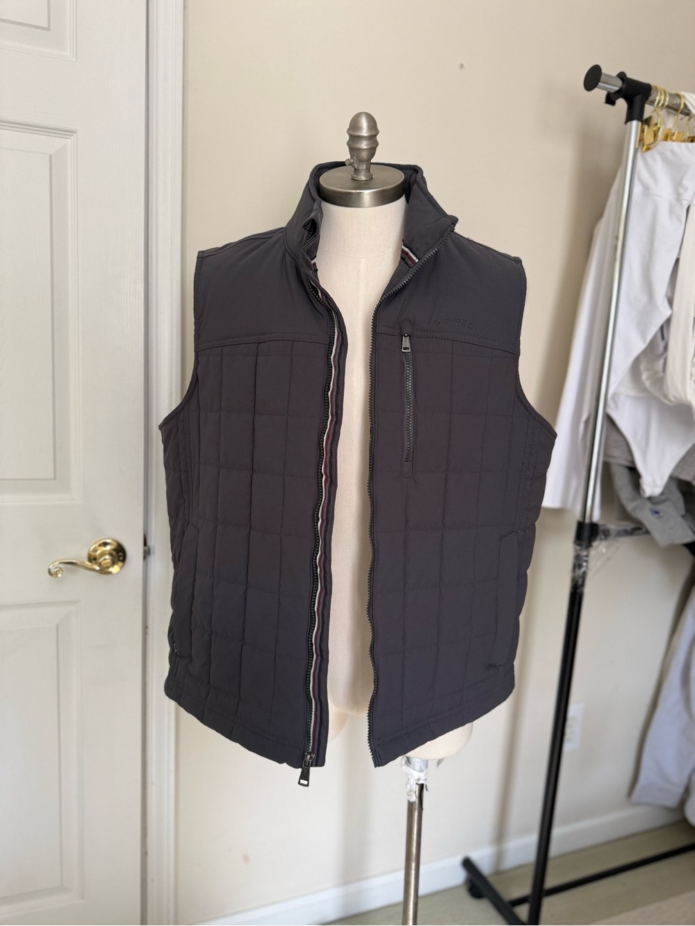 Orvis Men's Quilted Vest in Dark Gray - Picture 11 of 11